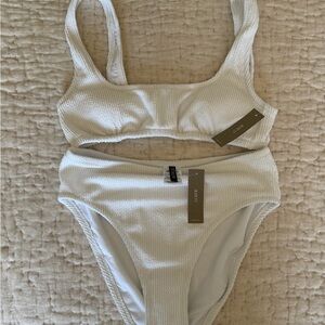 J.Crew Scrunchie Bikini in White (M)